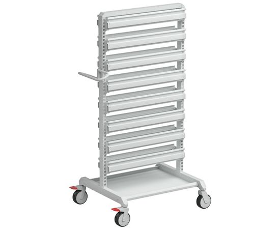 картинка Treston BT-170B ESD. Двухсторонняя передвижная стойка для навесных штабелируемых ячеек являющийся официальным дистрибьютором в России 