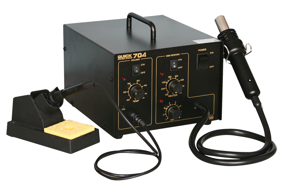 картинка Quick 704 ESD (380 Вт). Двухканальная паяльная станция являющийся официальным дистрибьютором в России 