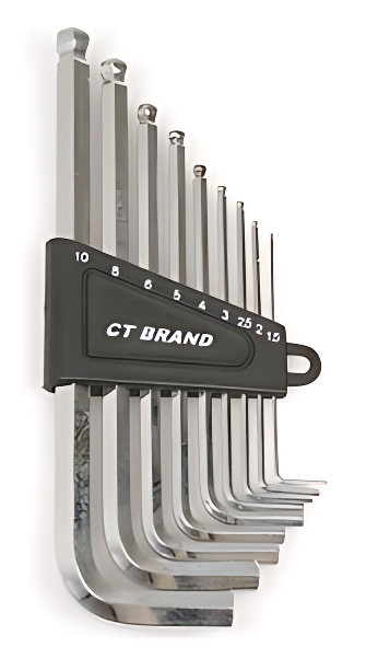 картинка CT Brand CT-6. Набор ключей шестигранных S1.5-S10 являющийся официальным дистрибьютором в России 