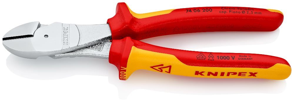 картинка KNIPEX KN-7406200. Бокорезы диэлектрические являющийся официальным дистрибьютором в России 