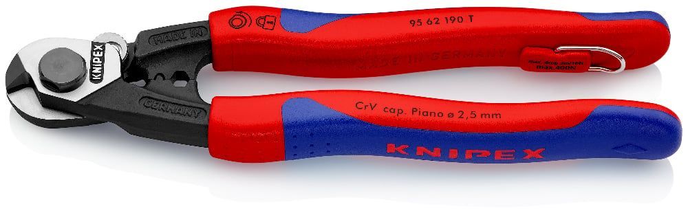 картинка KNIPEX KN-9562190T. Тросорез ручной являющийся официальным дистрибьютором в России 