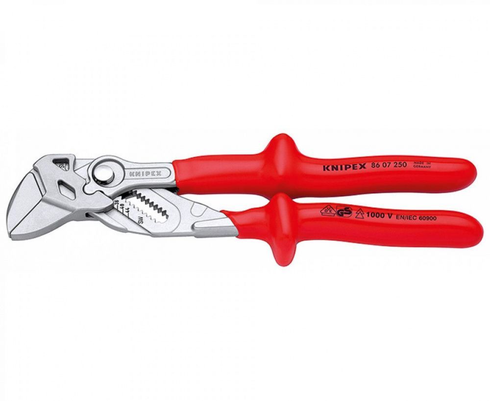 картинка KNIPEX KN-8607250. Клещи переставные-гаечные диэлектрические являющийся официальным дистрибьютором в России 