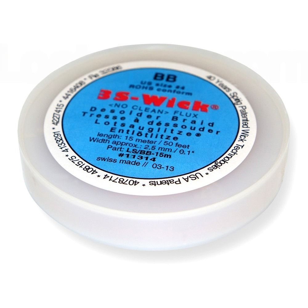 картинка Ersa WICK2.7-15. Оплетка для удаления припоя шириной 2,7 мм, длиной 15 м являющийся официальным дистрибьютором в России 