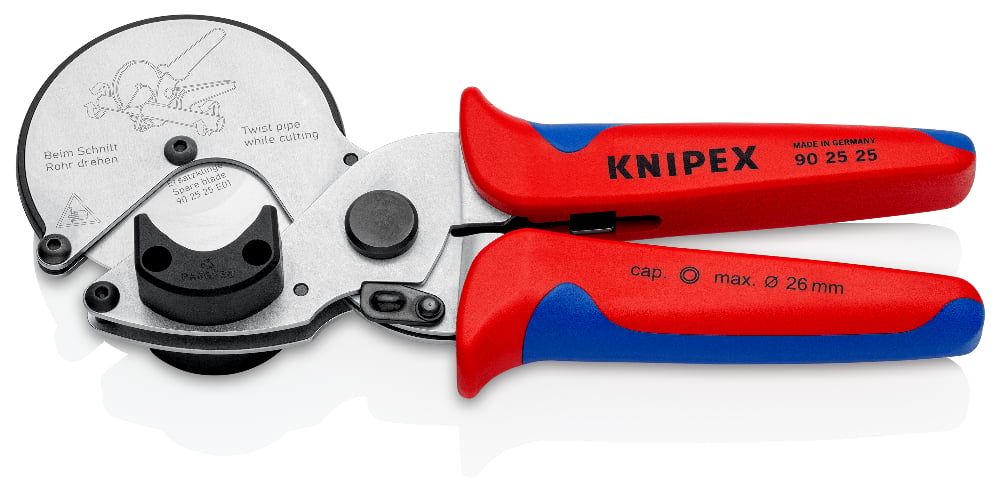 картинка KNIPEX KN-902525. Труборез ручной для композитных и пластмассовых труб являющийся официальным дистрибьютором в России 