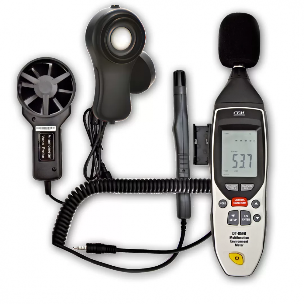 картинка CEM-Instruments DT-859B. Многофункциональный измеритель окружающей среды являющийся официальным дистрибьютором в России 