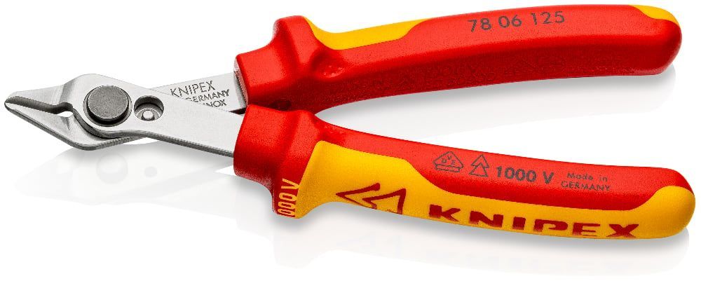 картинка KNIPEX KN-7806125SB. Прецизионные бокорезы диэлектрические являющийся официальным дистрибьютором в России 
