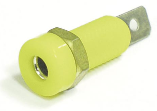 картинка АКТАКОМ 641-yellow. Гнездо (розетка) ⌀4 мм являющийся официальным дистрибьютором в России 