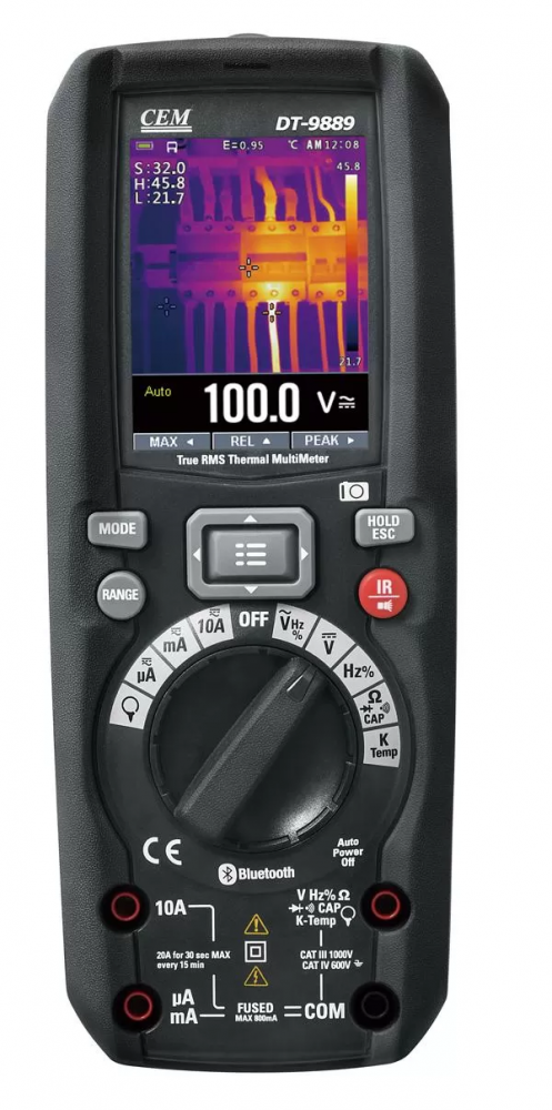 картинка CEM-Instruments DT-9889. Мультиметр TRMS с встроенным тепловизором являющийся официальным дистрибьютором в России 
