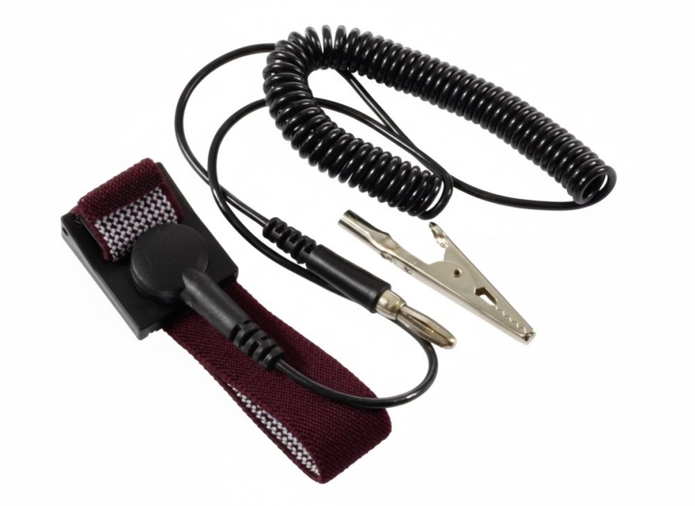 картинка ELK-1107-1. Браслет антистатический тканевый, крокодил магазин Одежда+ являющийся официальным дистрибьютором в России 