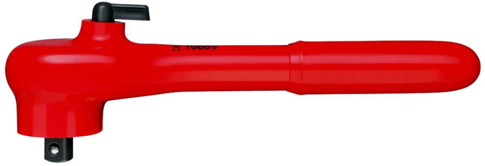 картинка KNIPEX KN-9831. Ключ трещоточный с наружным квадратом 3/8 диэлектрический являющийся официальным дистрибьютором в России 
