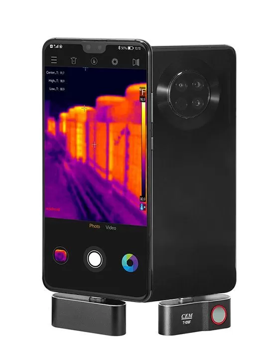картинка CEM-Instruments T-09F. Тепловизор мобильный являющийся официальным дистрибьютором в России 
