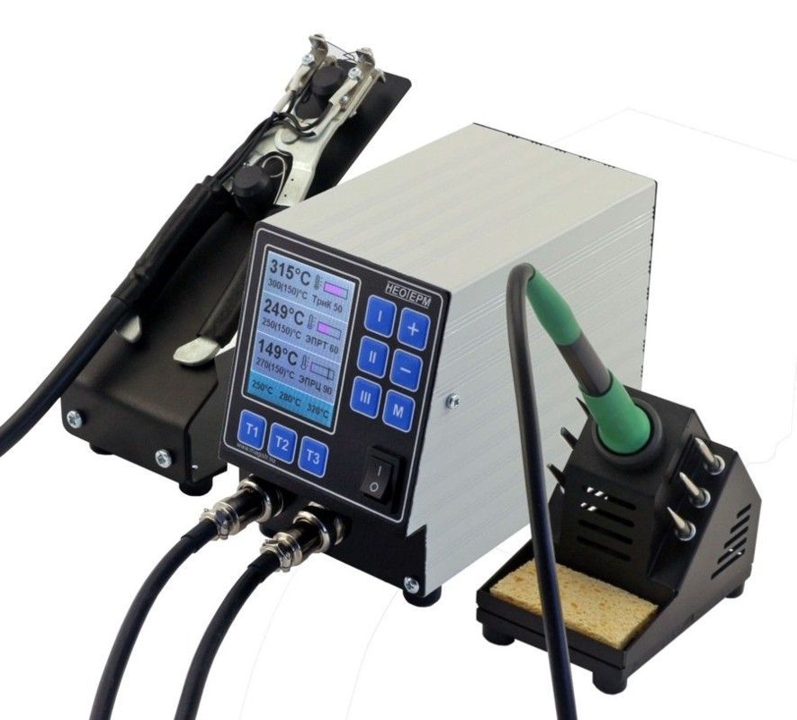 картинка Магистр НеоТерм-2Т (150 Вт, 220 В). Двухканальная паяльная станция являющийся официальным дистрибьютором в России 