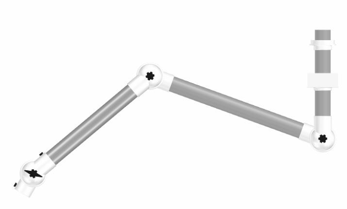 картинка Alsident 50-8747-3-050. Дымоприемник 3-секционный черный потолочный (без раструба) являющийся официальным дистрибьютором в России 