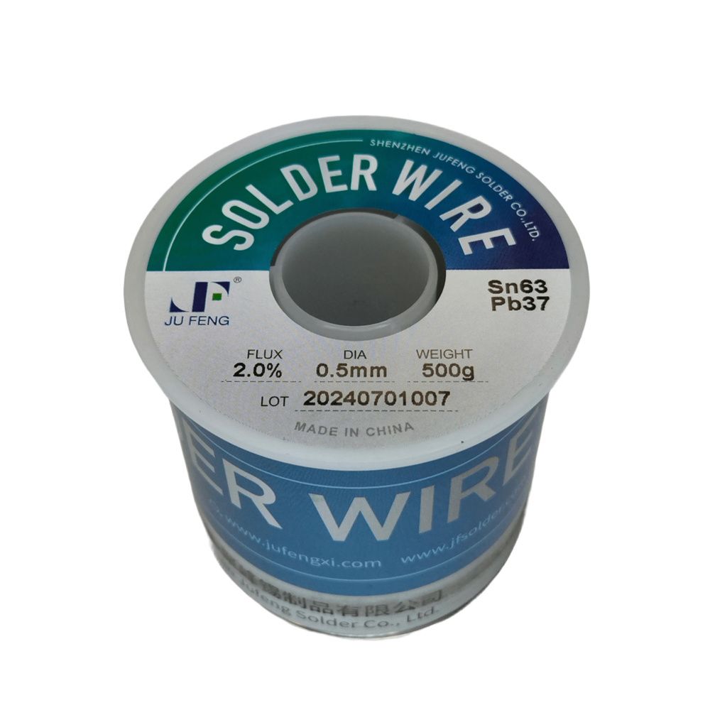 картинка Jufeng Sn63Pb37 2% 500gm 0,5mm. Припой проволочный 0,5мм с флюсом 2% являющийся официальным дистрибьютором в России 