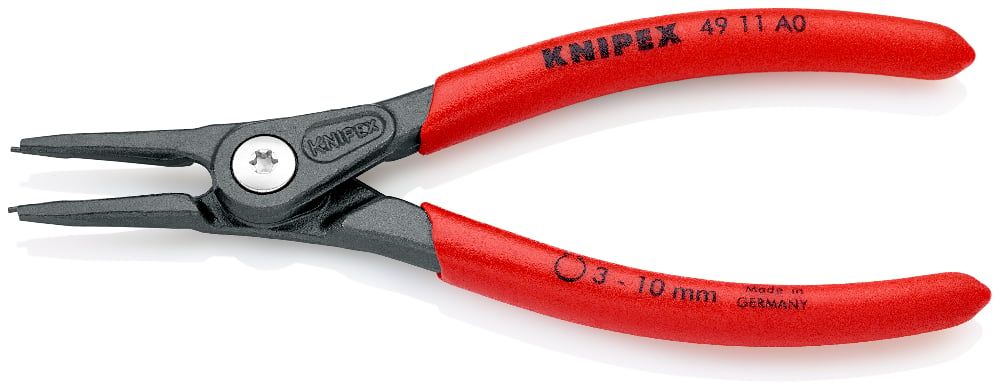 картинка KNIPEX KN-4911A0. Прецизионные щипцы для внешних стопорных колец являющийся официальным дистрибьютором в России 