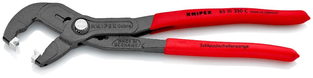 картинка KNIPEX KN-8551250CSB. Щипцы для пружинных хомутов являющийся официальным дистрибьютором в России 
