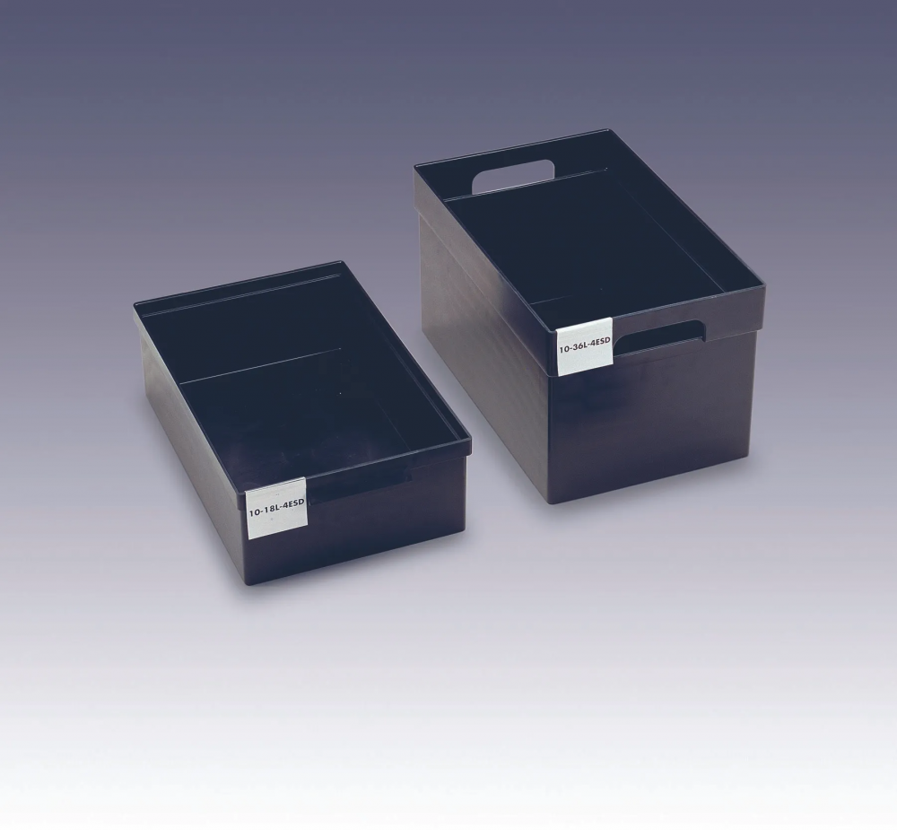 картинка Treston 10-36L-4ESD. Контейнер с прямыми стенками 323×508×280 мм антистатический являющийся официальным дистрибьютором в России 