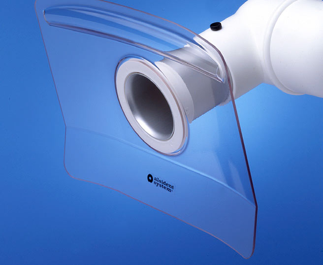 картинка Alsident 1-753324-4. Раструб дымоприемника, экран прозрачный, красный фланец являющийся официальным дистрибьютором в России 