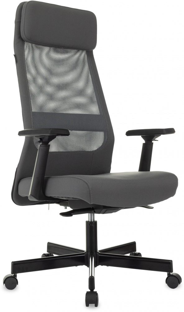 картинка Бюрократ T-995 (2087756). Кресло руководителя, цвет серый TW-04 Neo Grey сетка/ткань крестов. металл черный являющийся официальным дистрибьютором в России 
