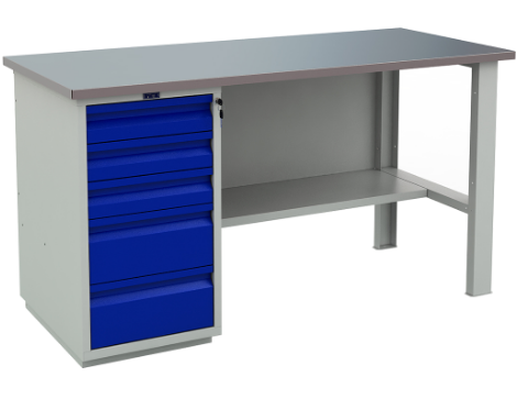 картинка ПРАКТИК (№601) WT160.WD5/F1.000. Верстак серии PROFI W являющийся официальным дистрибьютором в России 