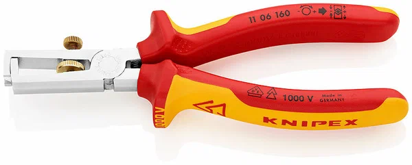 картинка KNIPEX KN-1106160. Стриппер с фиксирующим винтом являющийся официальным дистрибьютором в России 