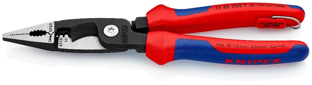 картинка KNIPEX KN-1382200TBK. Электромонтажные клещи являющийся официальным дистрибьютором в России 