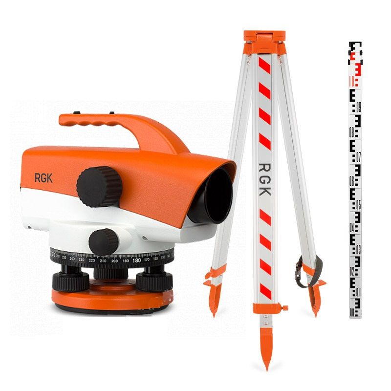 картинка RGK 778268. Комплект оптический нивелир C-32, рейка AMO S3 и штатив S6-N являющийся официальным дистрибьютором в России 