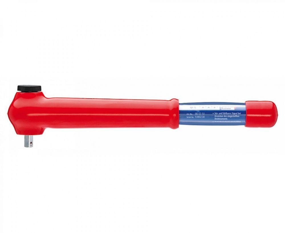 картинка KNIPEX KN-983350. Ключ динамометрический 3/8 диэлектрический являющийся официальным дистрибьютором в России 