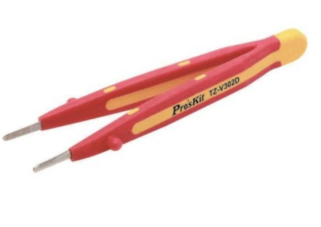 картинка ProsKit TZ-V302D. Пинцет с широкими концами диэлектрический являющийся официальным дистрибьютором в России 