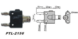 картинка АКТАКОМ PTL-2156. Переходник BNC-банан являющийся официальным дистрибьютором в России 