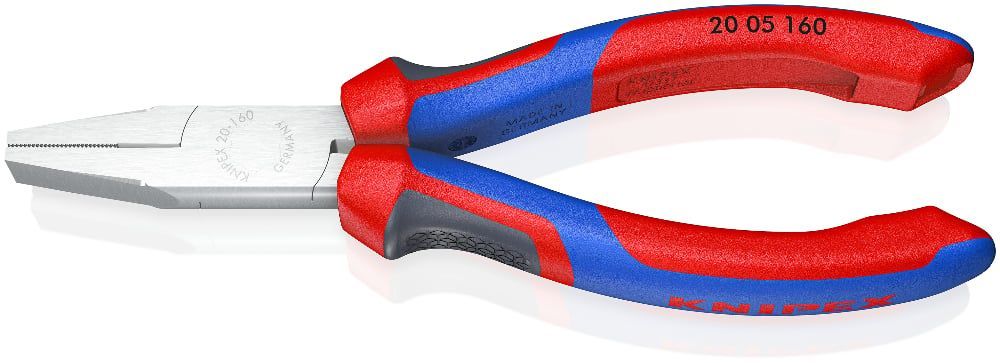 картинка KNIPEX KN-2005160. Плоскогубцы с гладкими губками являющийся официальным дистрибьютором в России 