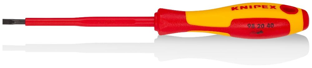 картинка KNIPEX KN-982040. Отвертка шлицевая VDE являющийся официальным дистрибьютором в России 
