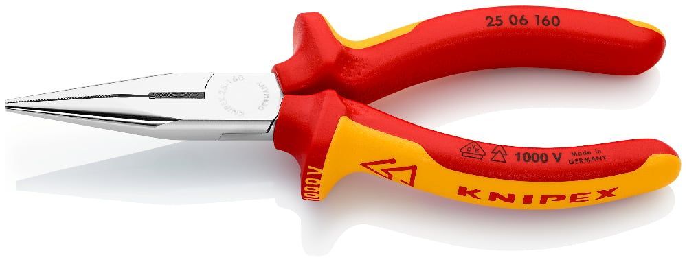 картинка KNIPEX KN-2506160. Длинногубцы с режущими кромками являющийся официальным дистрибьютором в России 