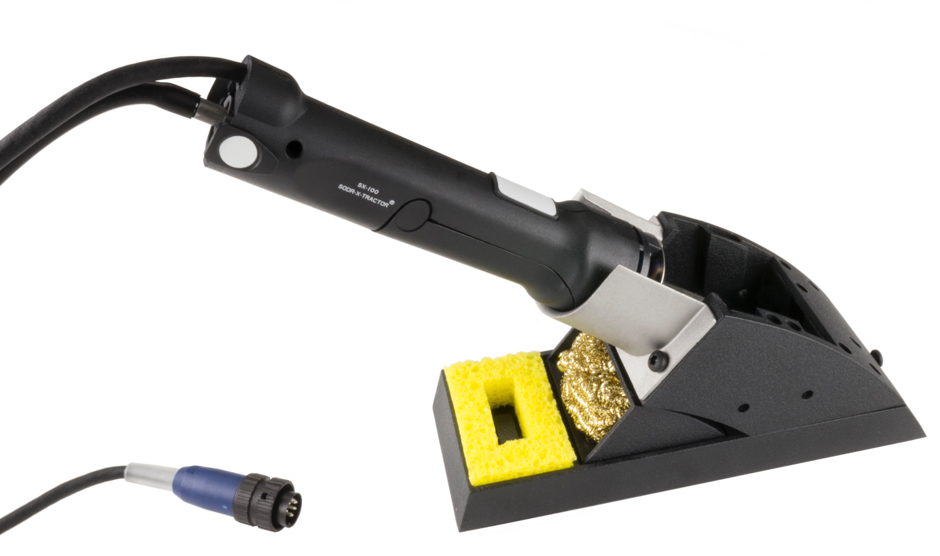 картинка PACE SX-100 (6993-0266). Вакуумный паяльник с подставкой и наконечником (синий разъем) являющийся официальным дистрибьютором в России 