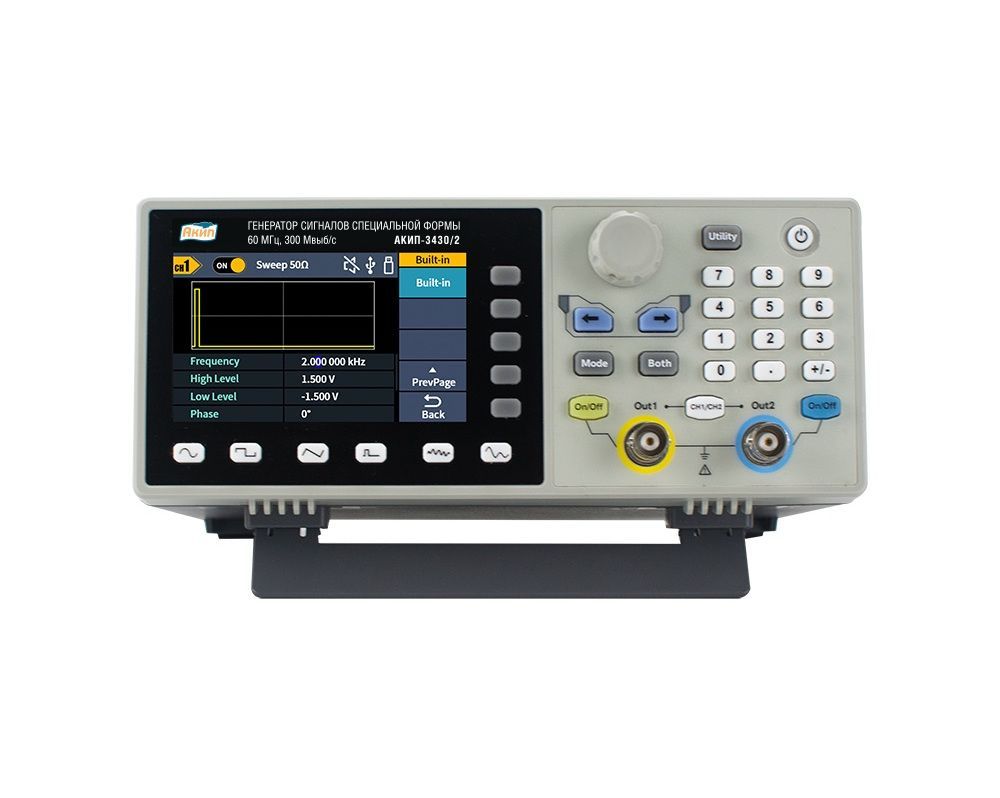 картинка АКИП 3430/2. Генератор сигналов специальной формы двухканальный являющийся официальным дистрибьютором в России 