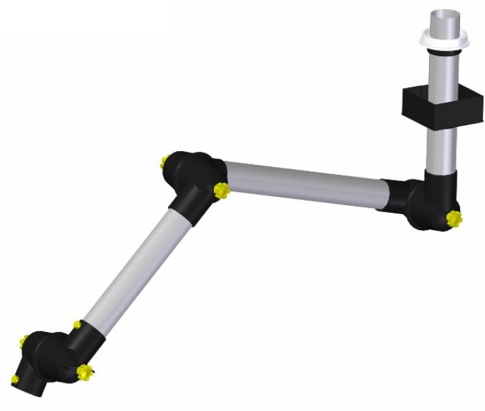 картинка Alsident 50-4737-3-6. Дымоприемник 3-секционный антистатический потолочный (без раструба) являющийся официальным дистрибьютором в России 