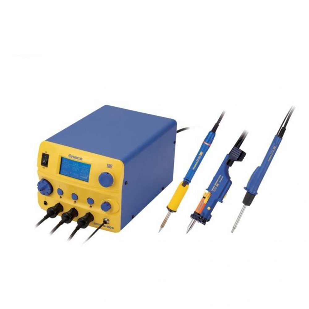 картинка Hakko FM-206 (410 Вт). Трехканальная паяльная станция являющийся официальным дистрибьютором в России 
