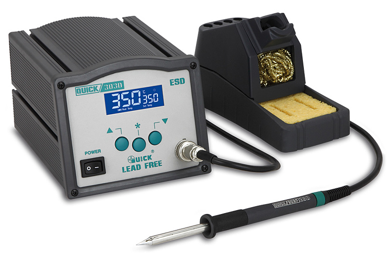 картинка Quick 303D ESD Lead Free (120 Вт). Индукционная паяльная станция являющийся официальным дистрибьютором в России 