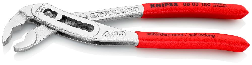 картинка KNIPEX KN-8803180 / Alligator. Клещи сантехнические (переставные-трубные) являющийся официальным дистрибьютором в России 