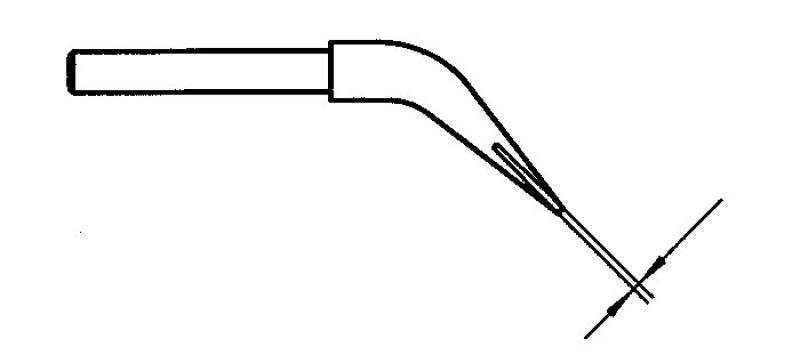 картинка Weller WTA 1 (T0054414199). Комплект наконечников клиновидных изогнутых для термопинцета WTA 50 являющийся официальным дистрибьютором в России 