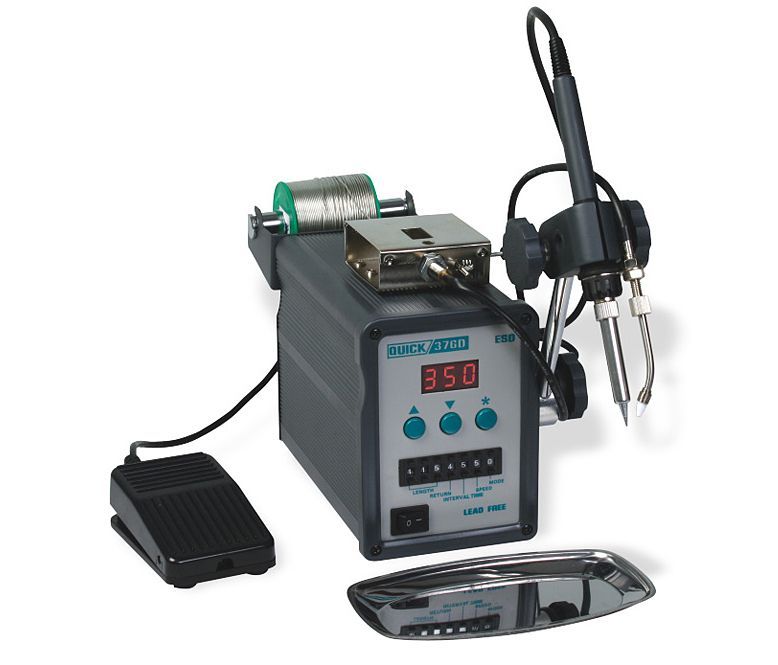 картинка Quick 376D Lead Free. Индукционная паяльная станция с подачей припоя являющийся официальным дистрибьютором в России 