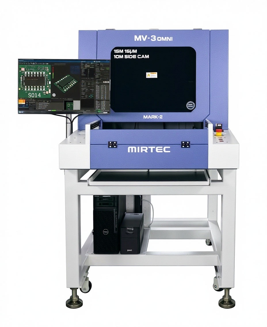 картинка Mirtec  MV-3 OMNI MARK-II. Автоматическая оптическая 3D инспекция качества пайки являющийся официальным дистрибьютором в России 