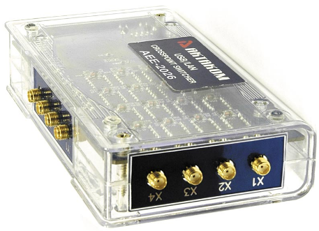 картинка АКТАКОМ АЕЕ-2026. Коммутатор ВЧ сигналов 4-х канальный USB 1 линия на 4 выхода являющийся официальным дистрибьютором в России 