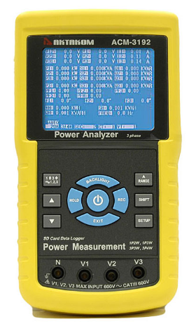картинка АКТАКОМ АСМ-3192. Анализатор мощности 3-фазный являющийся официальным дистрибьютором в России 