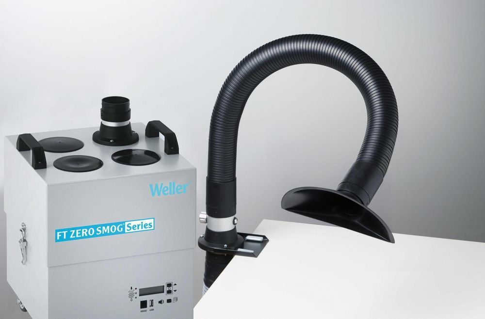 картинка Weller (53662699N). Дымоуловитель Zero Smog 4 V Kit 1 Funnel с вытяжной гибкой трубой (воронка) являющийся официальным дистрибьютором в России 