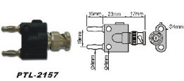 картинка АКТАКОМ PTL-2157. Переходник BNC-банан являющийся официальным дистрибьютором в России 