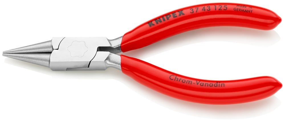 картинка KNIPEX KN-3743125. Круглогубцы для точной механики являющийся официальным дистрибьютором в России 