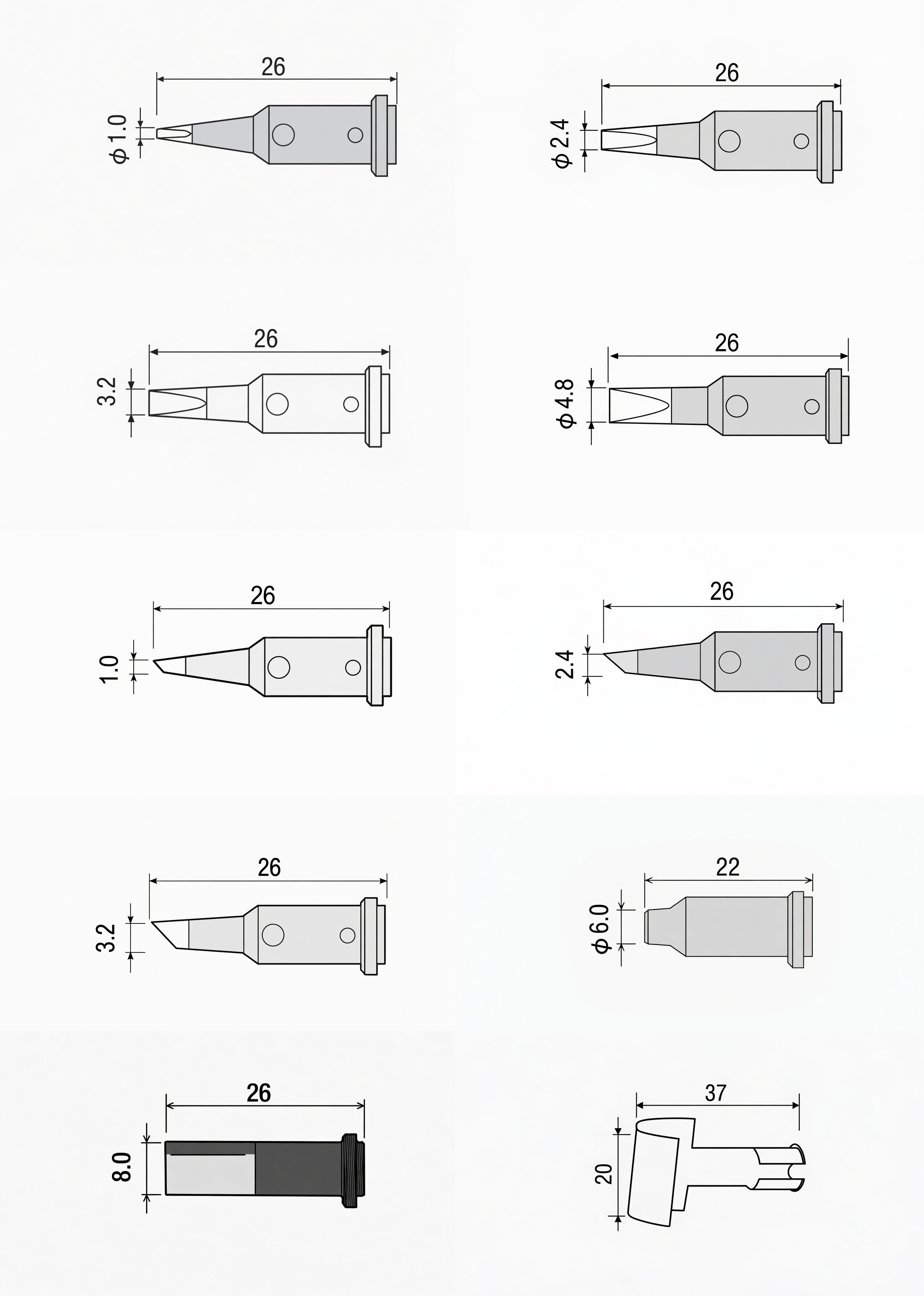 картинка Goot GP-510. Насадки для газовых паяльников являющийся официальным дистрибьютором в России 