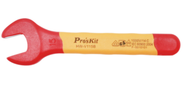картинка ProsKit HW-V115B. Рожковый гаечный ключ диэлектрический являющийся официальным дистрибьютором в России 