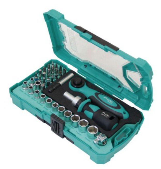 картинка ProsKit SD-2317M. Набор бит и головок с рукояткой и ключом являющийся официальным дистрибьютором в России 